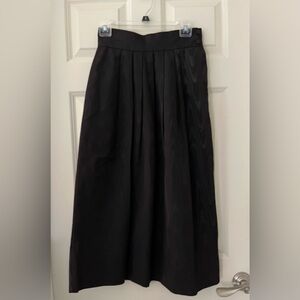 Women's Black Moire Fabric Maxi Skirt